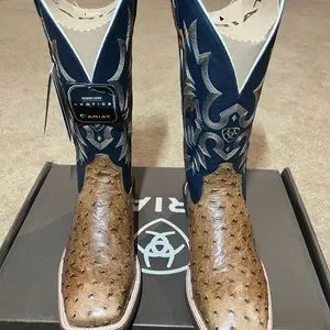 Exotics Ariat boot new and never been used Check out these two BRAND NEW pairs of exotic boots that we  main image 4